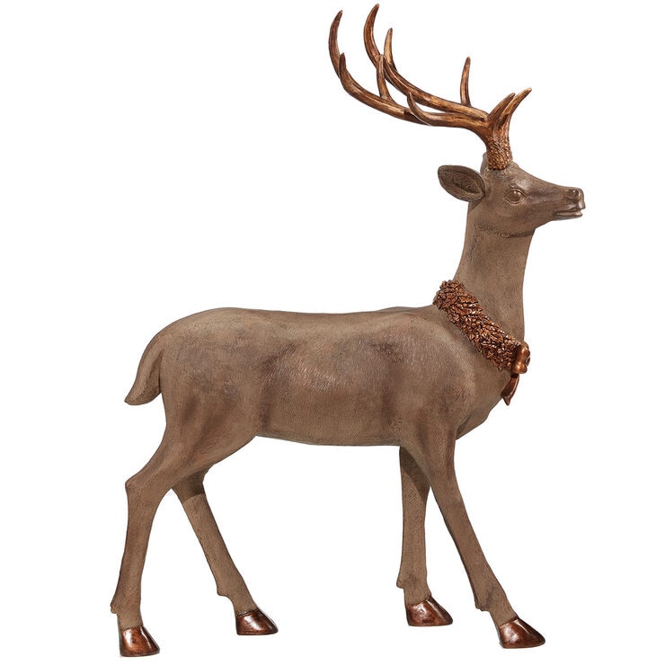 4ft 5 Inches (1.4 m) Set Of 2 Standing And Feeding Christmas Reindeer