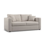 Oxford Beige Fabric Sofa Bed