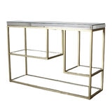 Gallery Cheshire Champagne Console Table with Mirrored Top