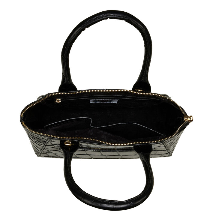 Osprey London Croc Leather Women's Handbag, Black | Costco UK
