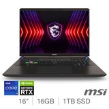 MSI Vector, Intel Core i9, 16GB RAM, 1TB SSD, NVIDIA GeForce RTX 4080, 16 Inch Gaming Laptop