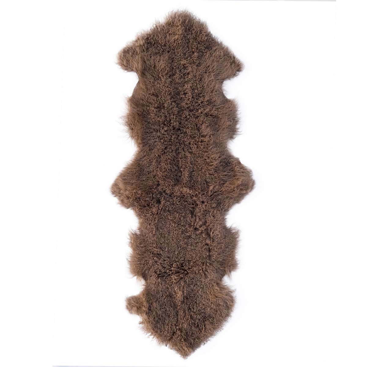 Naturally Sheepskins Mongolian Double Rug 180 x 55 cm in Mocha