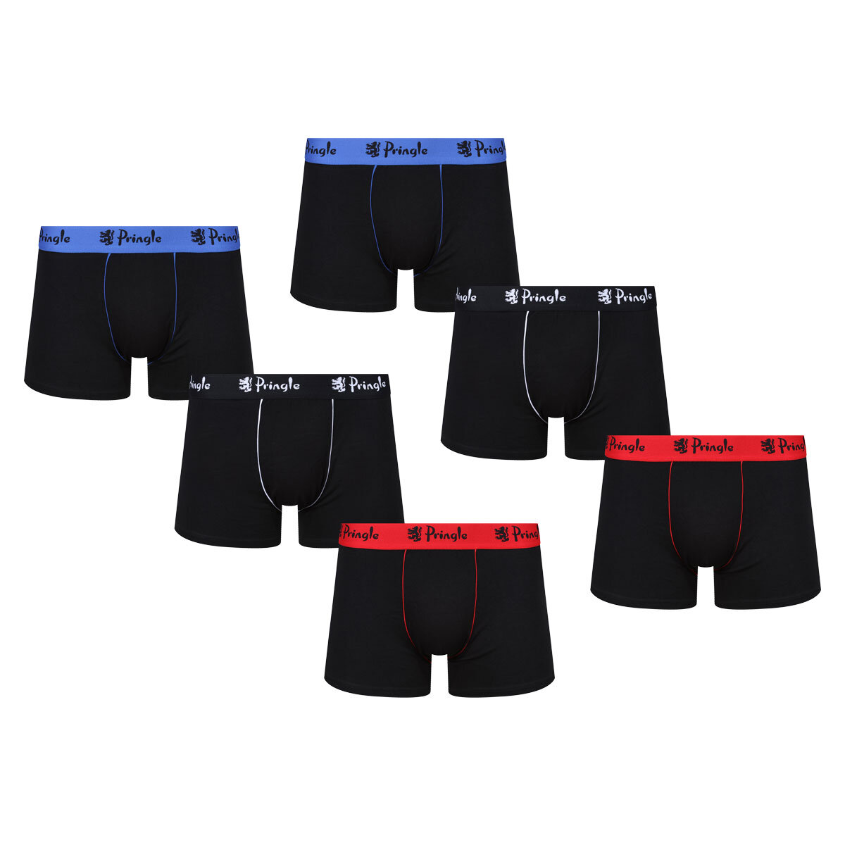Pringle 2 x 3 Pack Edward Men's Boxer Shorts in Black | C...