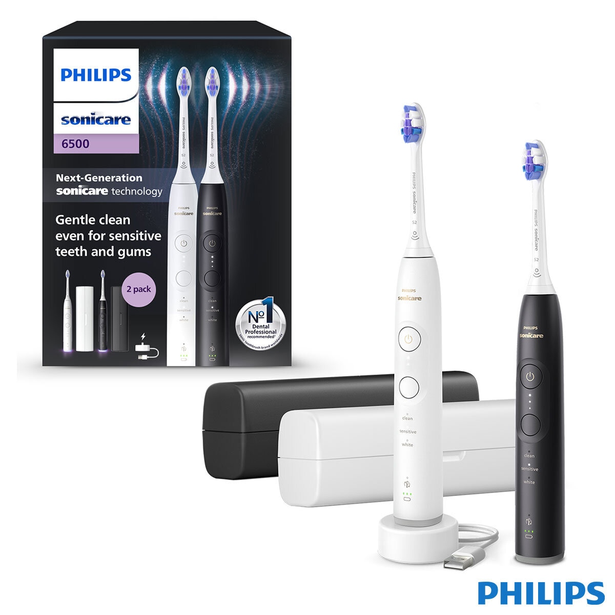 Philips Sonicare Duo Toothbrush and Travel Cases