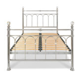 Bentley Designs Cristina Shiny Nickel Finish Metal Bed Frame