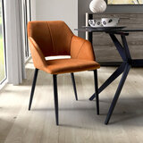 Nero Orange Velvet Dining Chair 2 pack