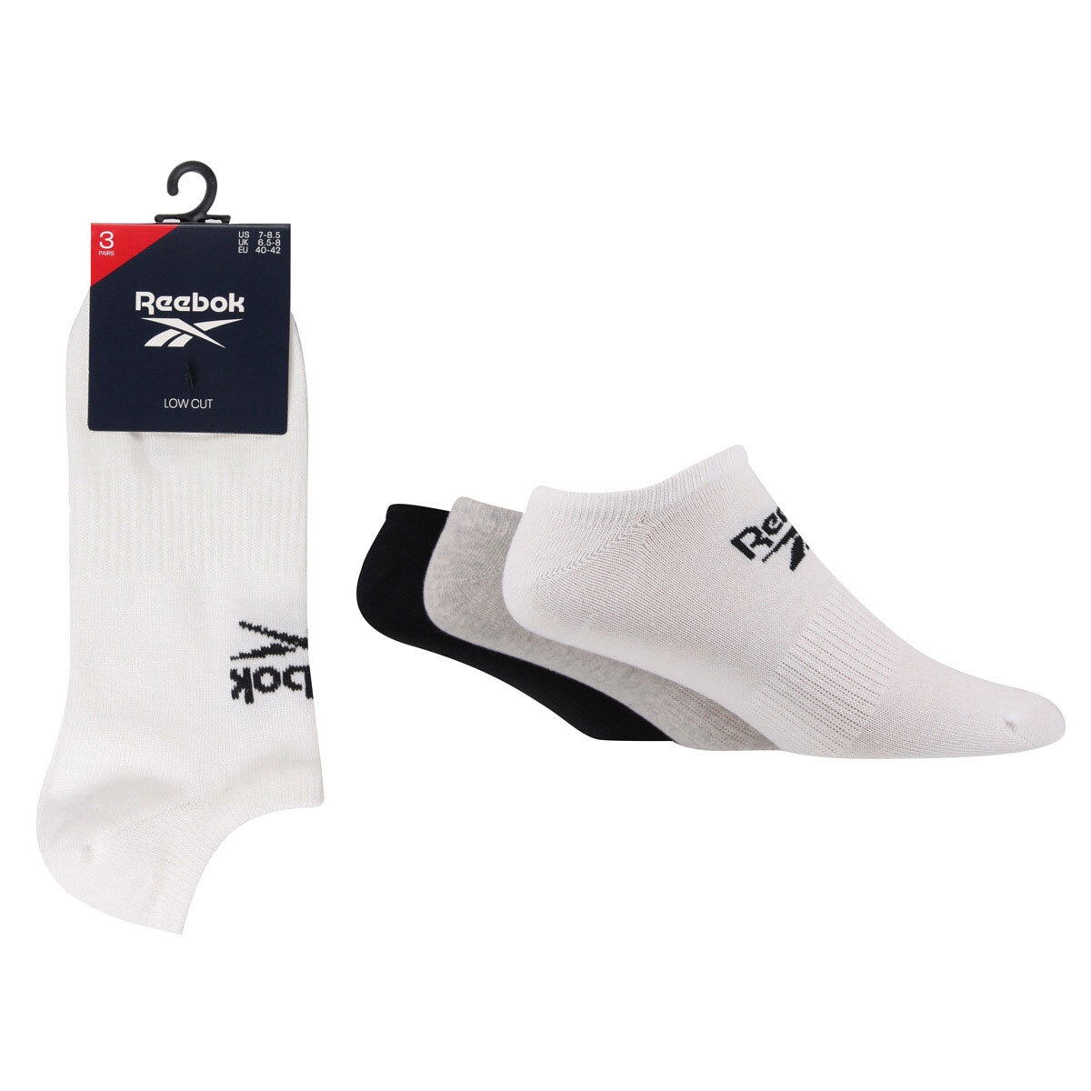 Reebok Unisex Core No Show Socks 6 Pack