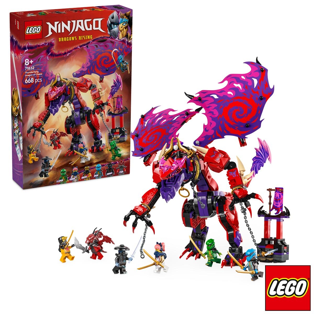 LEGO Ninjago Thunderfang Dragon of Chaos - Model 71832 (8+ Years)