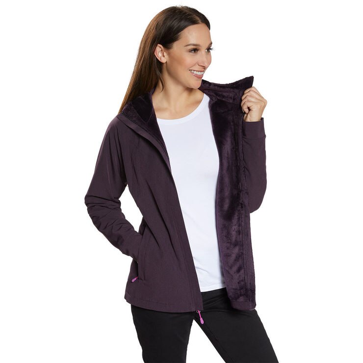 Kirkland Signature Women's Softshell Jacket in Plum, small | Costco UK