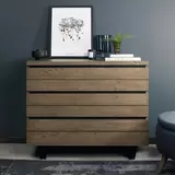 Bentley Designs Tivoli Weathered Oak 3 Drawer Chest Of Dr