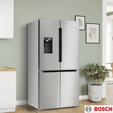 Bosch KFI96APEAG, Series 6, Freestanding Multi Door Fridge Freezer, E Rated in Silver