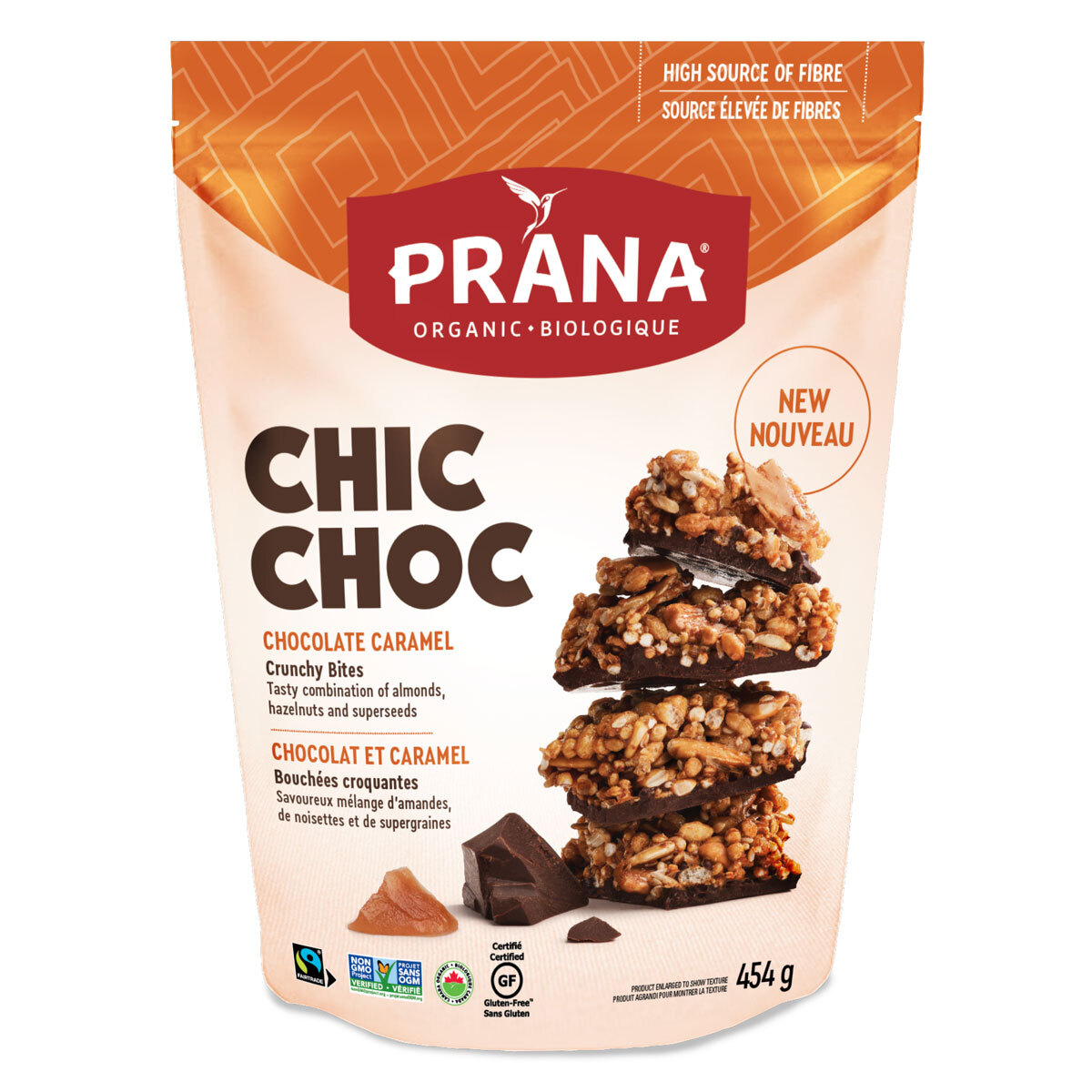 Prana Organic Chic Choc Chocolate Caramel Crunchy Bites 454g Costco Uk