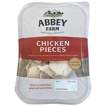 Abbey Farm Cooked Chicken Pieces, 500g