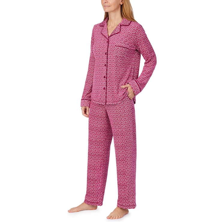 Carole Hochman Women's Silky Fleece Notch Collar 2 Piece Pyjama Set in ...