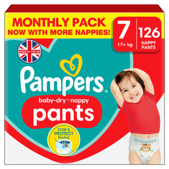 Pampers Baby-Dry Nappy Pants Paw Patrol Edition Size 6, 138 Nappies,  14kg-19kg, Monthly Pack, With A Stop & Protect Pocket To Help Prevent Leaks  At The Back : : Baby Products