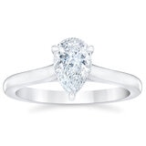 1.00ct Pear Cut Solitaire Ring, Platinum