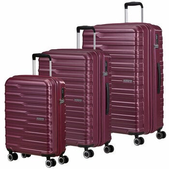 American Tourister 3pc Luggage Set Spinner Case Purple Rose American Tourister 3pc Luggage Set Spinner Case Purple Rose