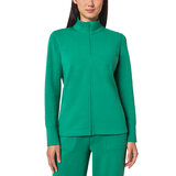 Mondetta Ladies Ribbed Zip Jacket in Green