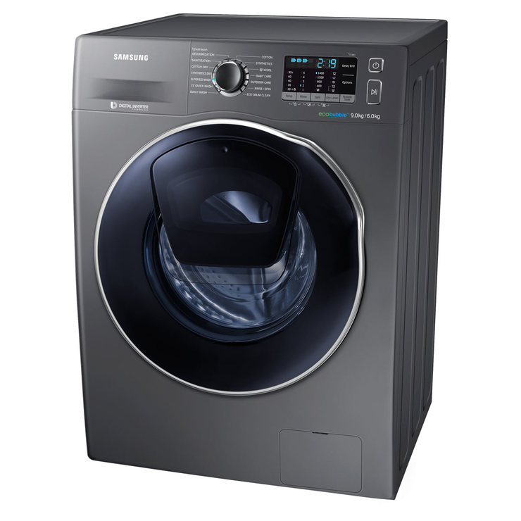 Samsung WD90K5B10OX/EU, 9/6kg, 1400rpm Add Wash™ ecobubble™ Washer ...