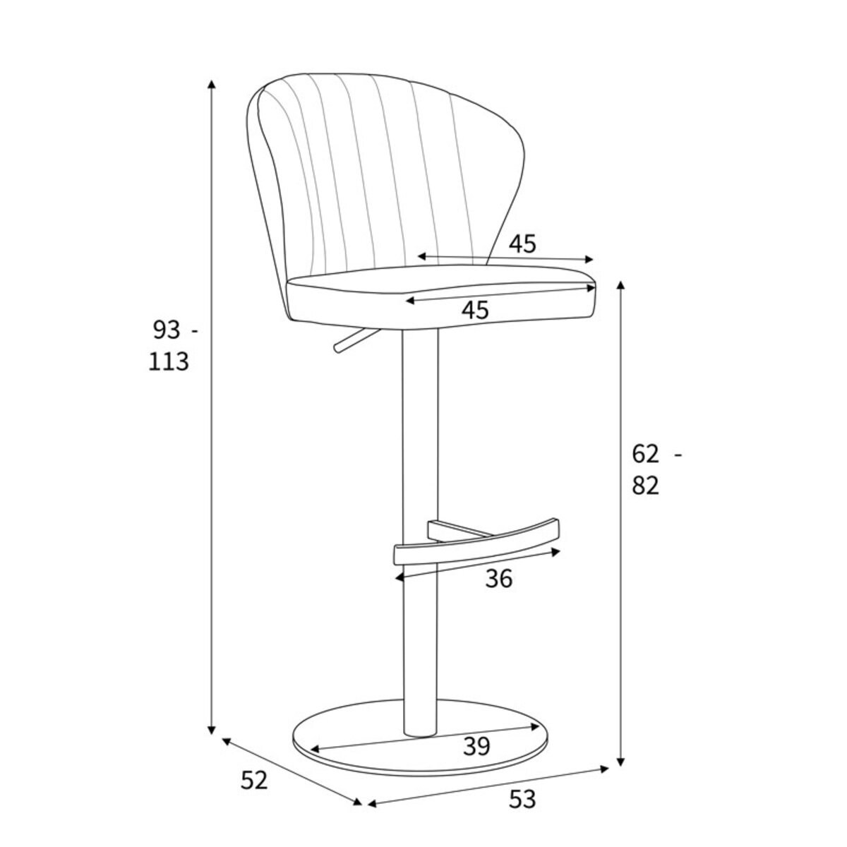 Sigma Green Brushed Velvet Bar Stool