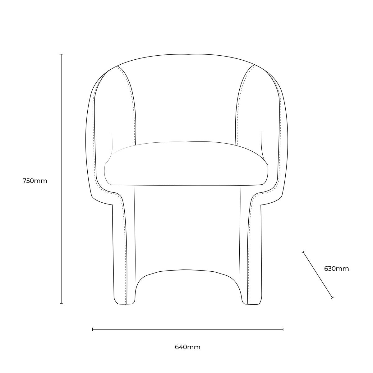 Gallery Holm Green Fabric Dining Chair