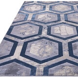 Asiatic Aurora Hexagon rug laying flat