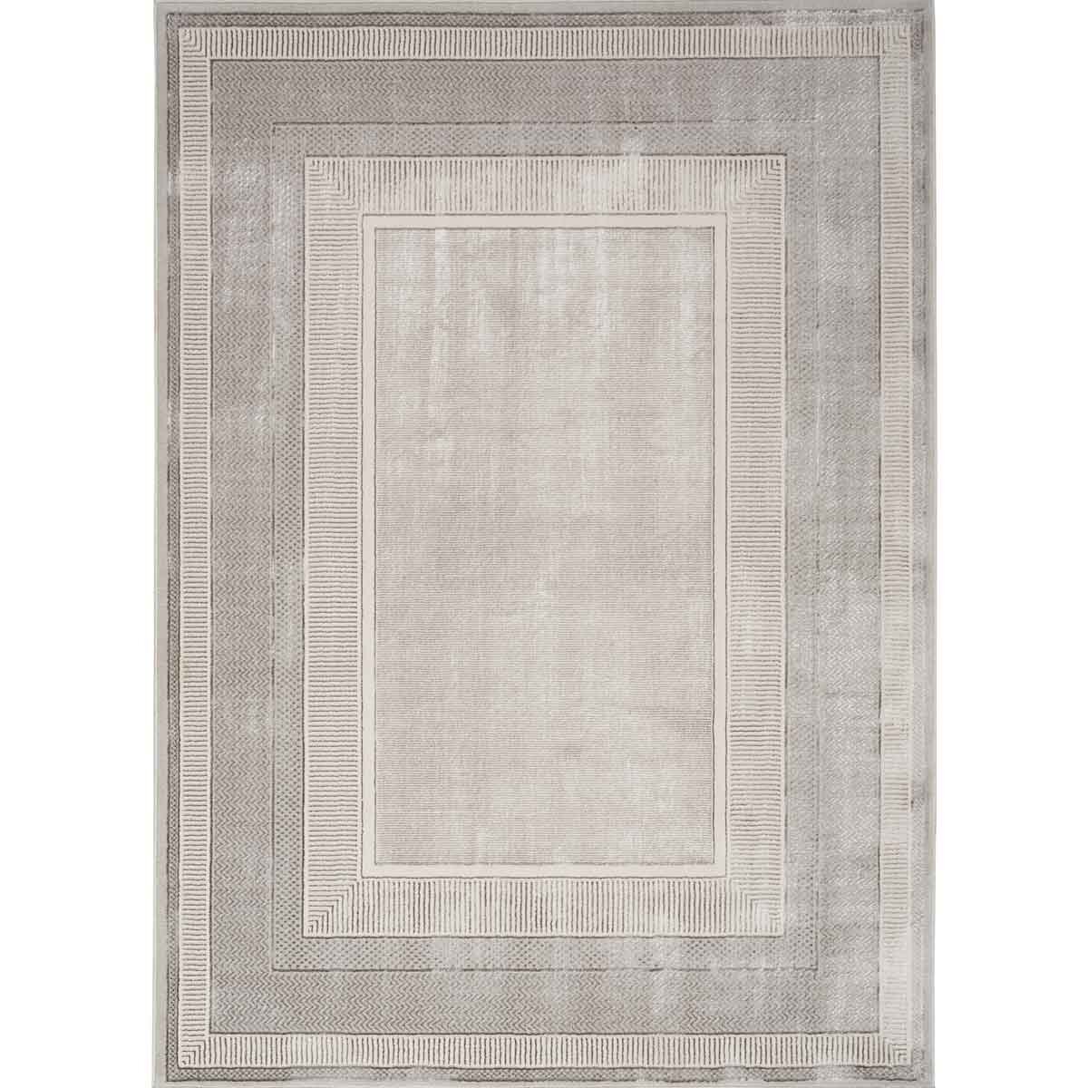 Glitz Silver Border Area Rug, 160 x 220 cm