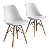 Eiffel Base White Chair, 2 Pack