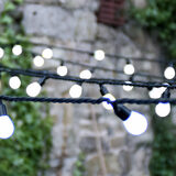 Lights4You 33ft (10m) 50 Large Bulb Ice White Outdoor String Lights