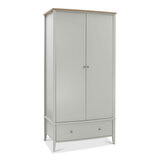 Bentley Designs Whitby Scandi Oak & Grey Double Wardrobe, Side View