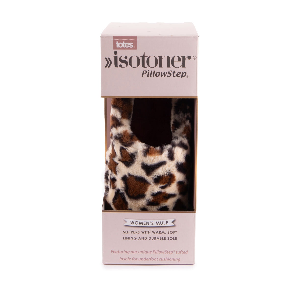 Totes Isotoner Pillowstep Women's Mule Slippers in Animal Print