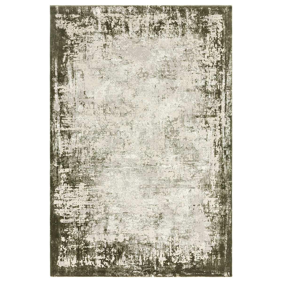 Asiatic Kuza border rug in Green