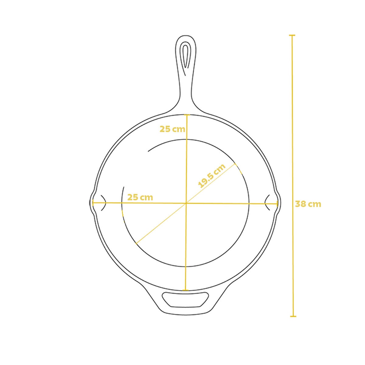 Tramontina Cast Iron Griddle Pan, 26cm