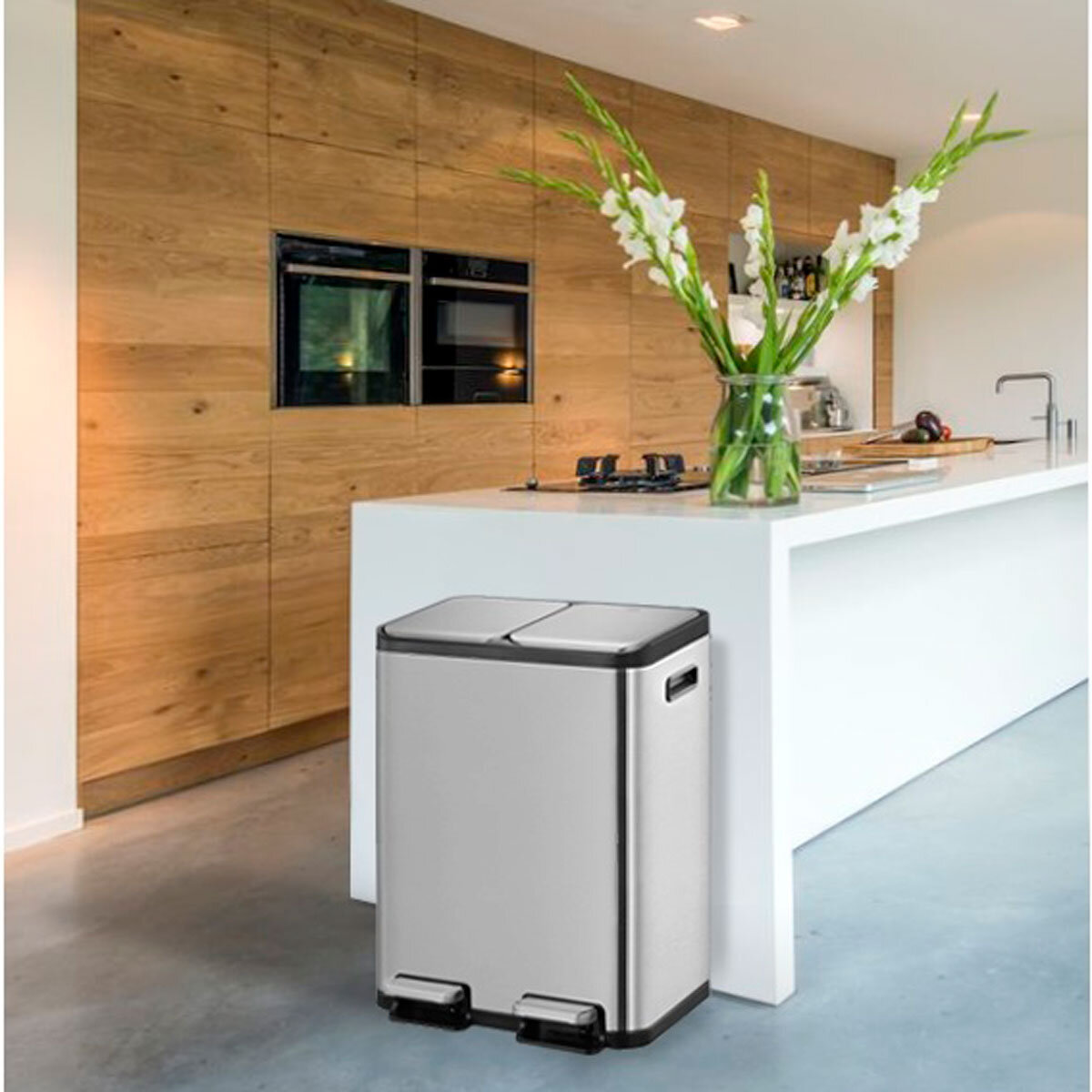 EKO Ecocasa 60L Recycling Bin in Stainless Steel at costco.co.uk