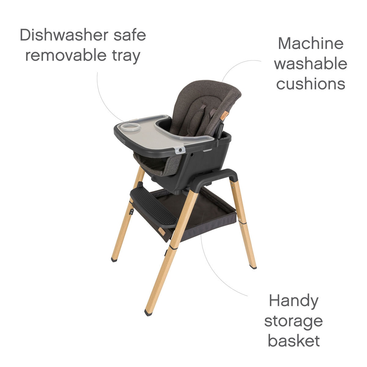 Tutti Bambini Nova Evolutionary Highchair in Grey