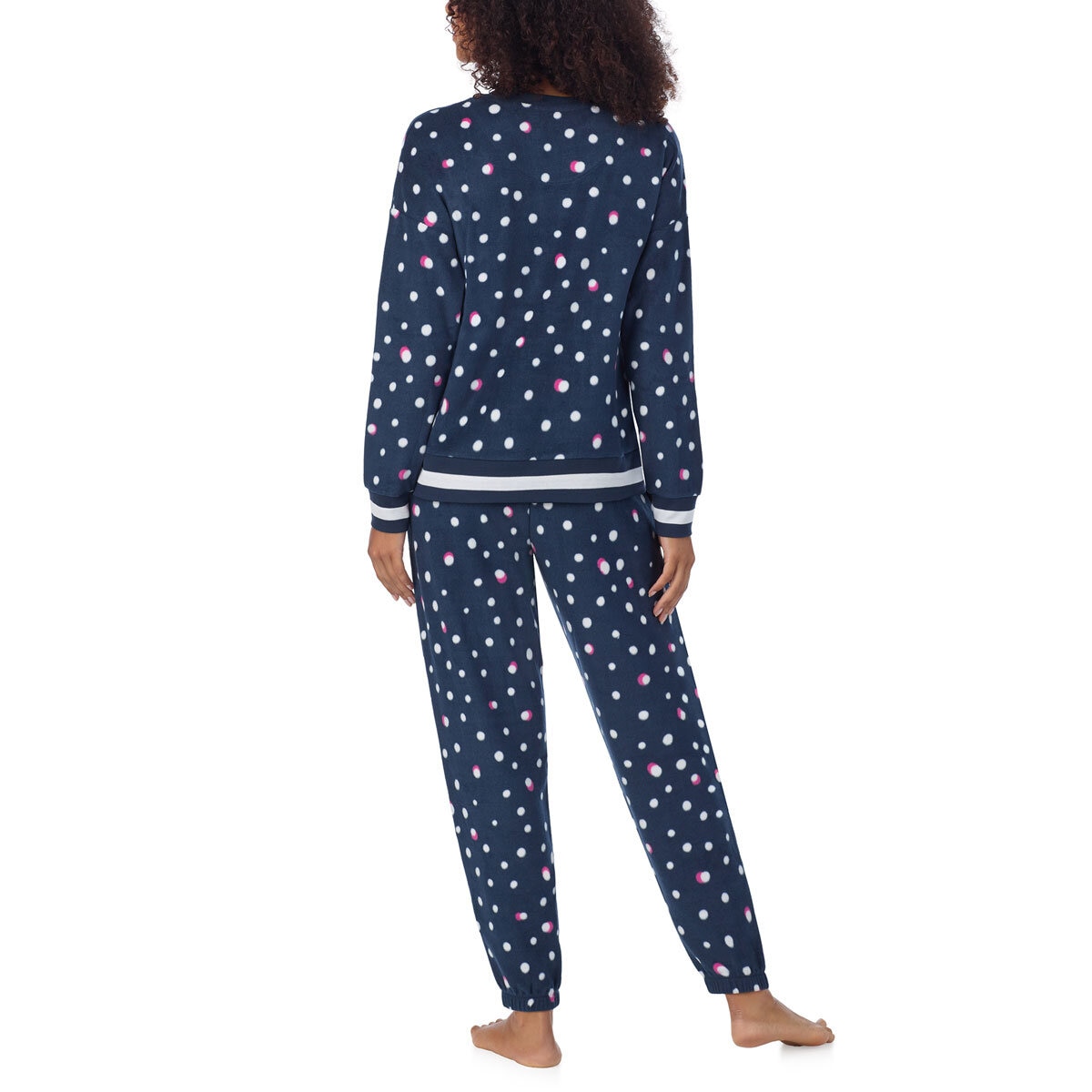 DKNY Ladies Fleece Lounge Set in Navy