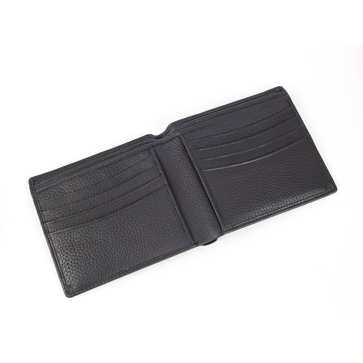 Dents Beauley Pebble Grain Leather Slim Billfold Wallet, Black | Costco UK
