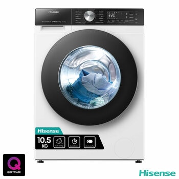 Hisense WF5S1045BW, 10.5kg, 1400rpm Washing Machine, A Rated in White Hisense WF5S1045BW, 10.5kg, 1400rpm Washing Machine, A Rated in White