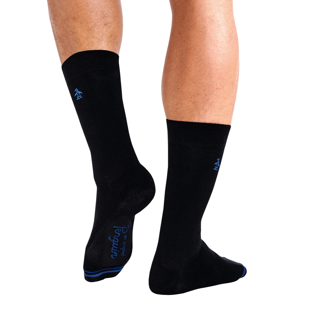 Penguin Premium Men's Organic Cotton Socks 10 Pack in Black, Size 7-11