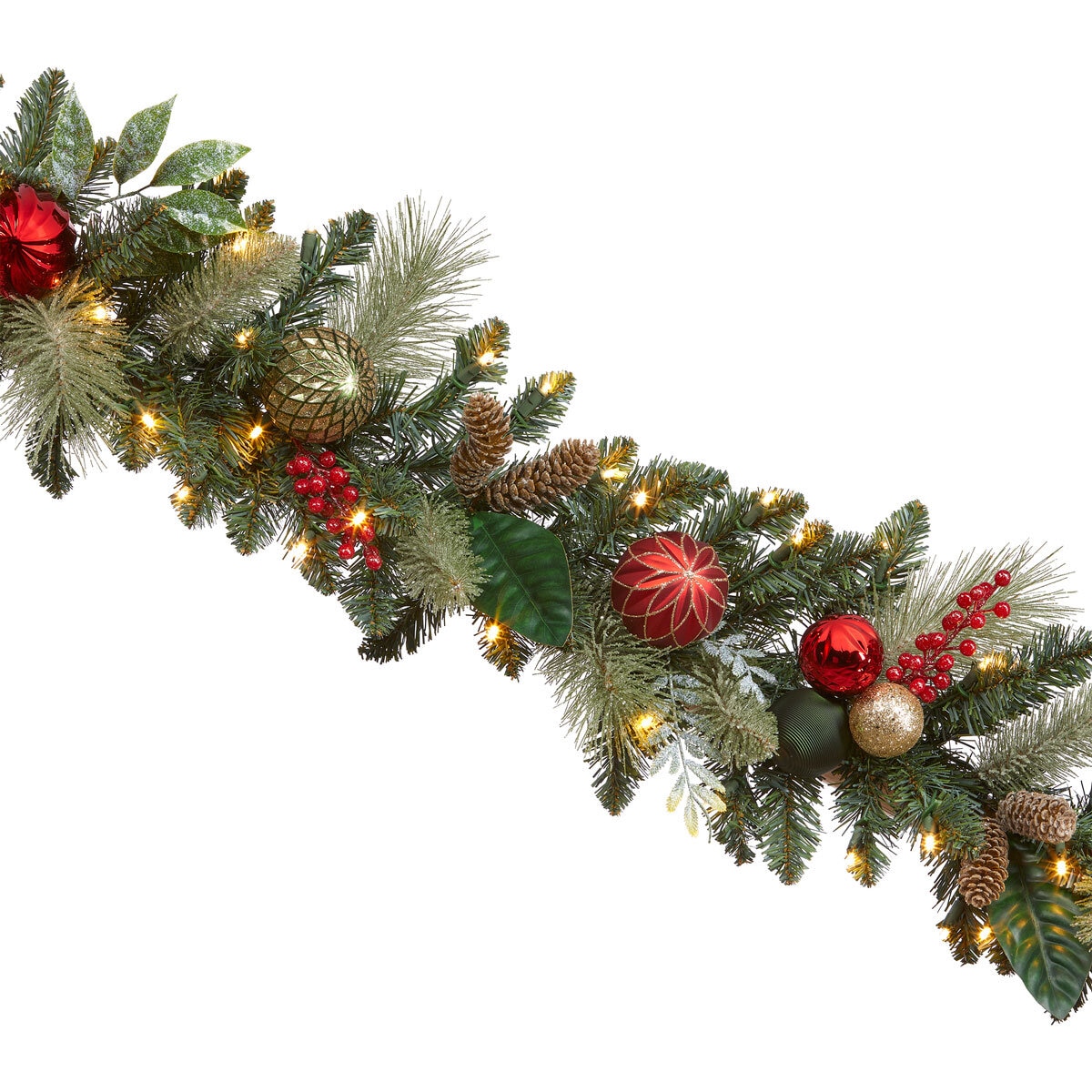 Buy 9ft Decorated Garland Red Item Image at costco.co.uk