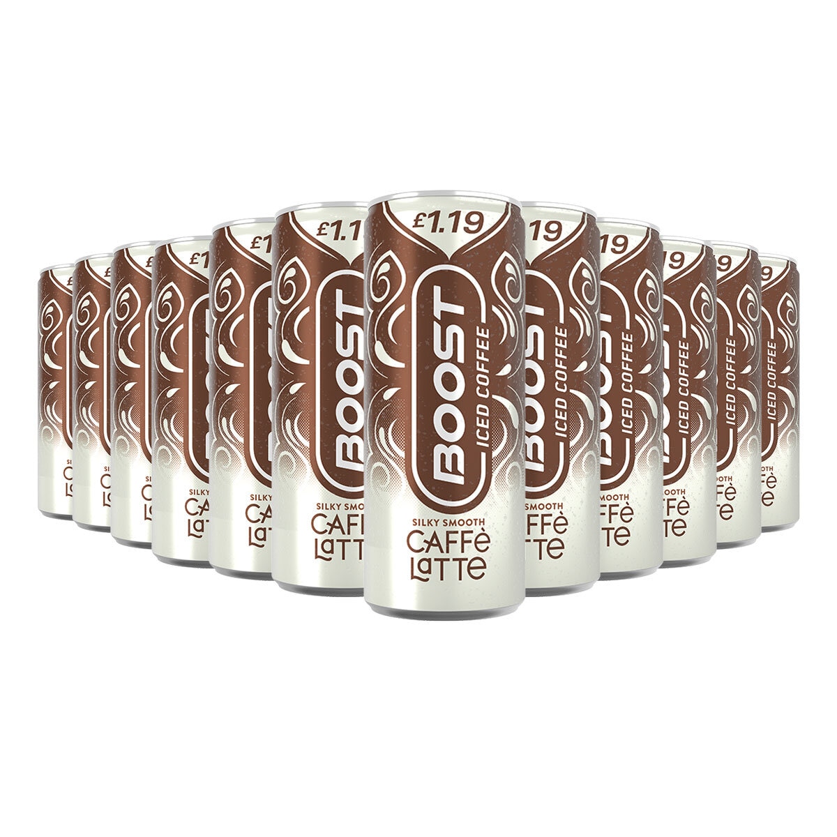 Boost Coffee Latte PMP £1.19, 12 x 250ml