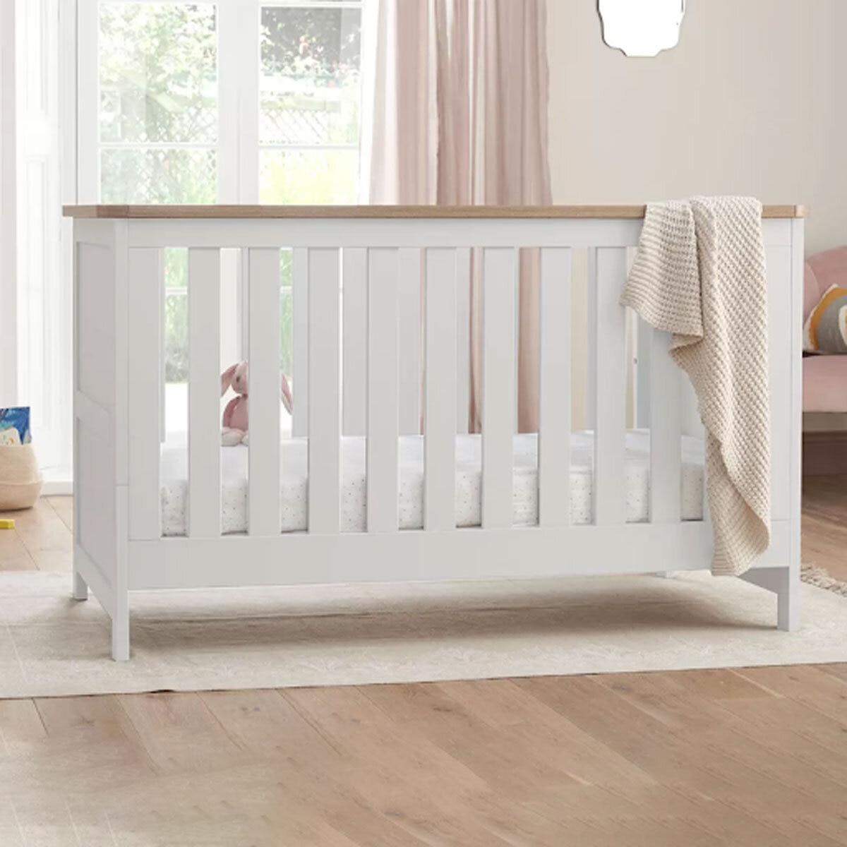 Tutti Bambini Verona Cot Bed, White & Oak