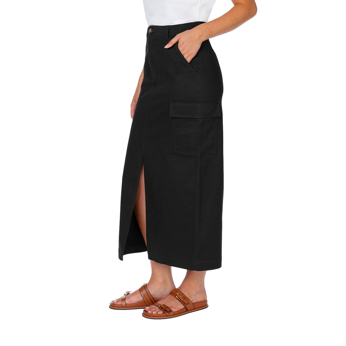 Wellworn Ladies Cargo Maxi Skirt