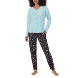 Jane & Bleeker Women's Silky Plush 2 Piece Pyjama Set