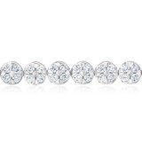 3.00ctw Round Brilliant Cut Diamond Cluster Bracelet, 18ct White Gold