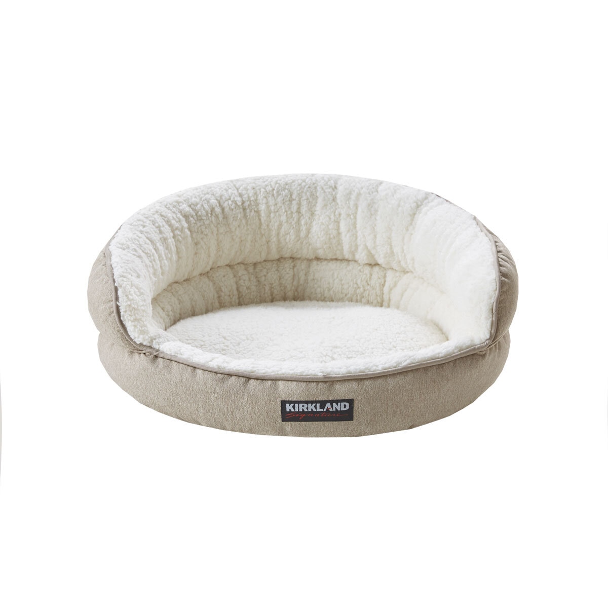 Kirkland Signature Bolster Cuddler 23 Inch (58cm) Dog Bed in Ivory