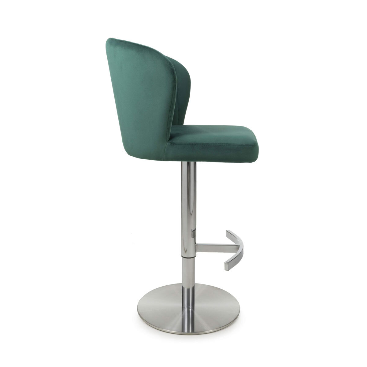 Sigma Green Brushed Velvet Bar Stool