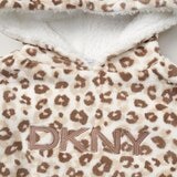 DKNY Kids Oversized Hoodie in Brown Leopard