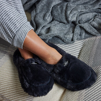 Warmies Fully Heatable Wellness Slipper in Steel Grey