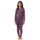 32 Heat Kids Plush Base Layer Set in Purple, Medium